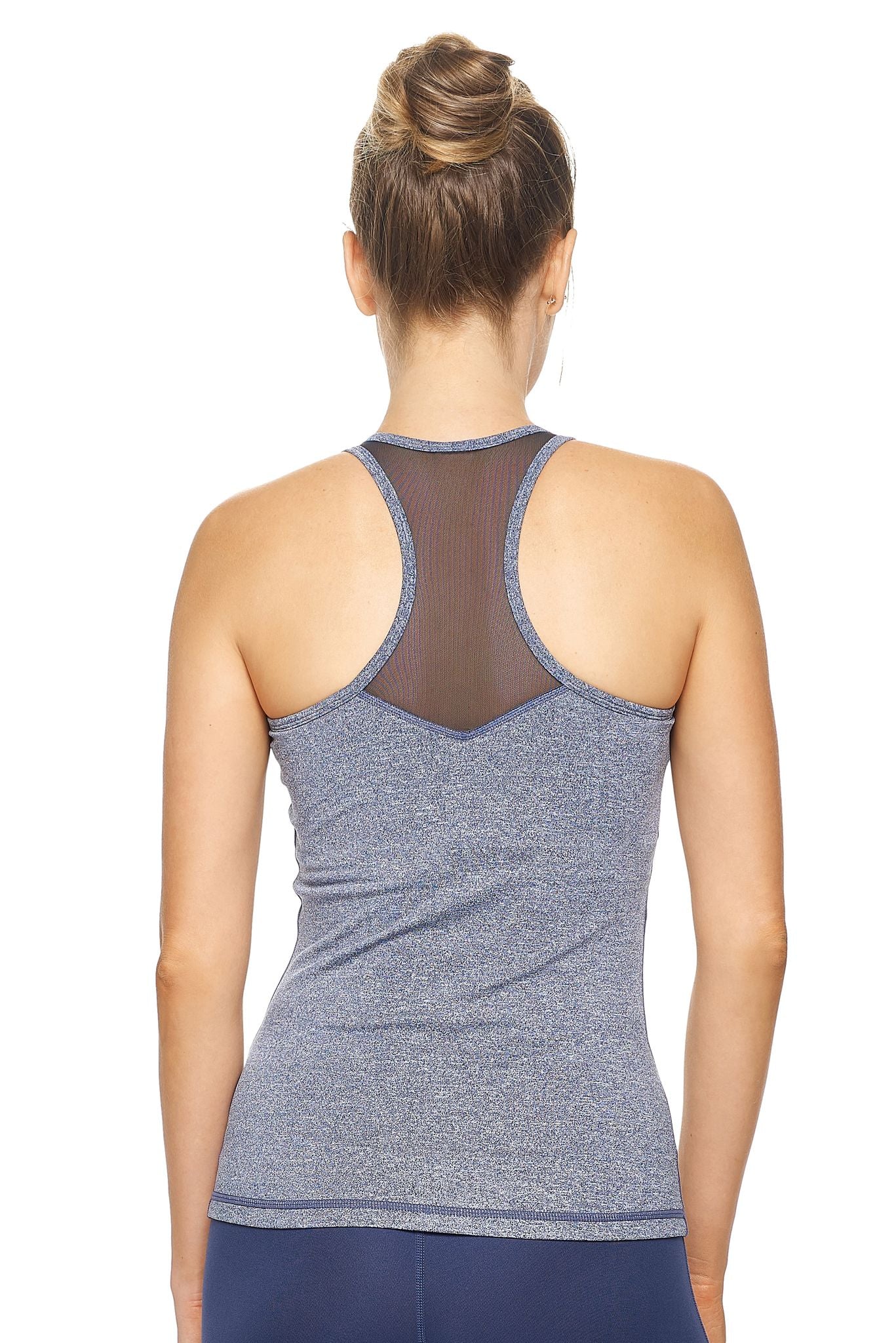 Women's Airstretch™ Mesh Panel Racerback Tank: Breathable Comfort & Stylish Support