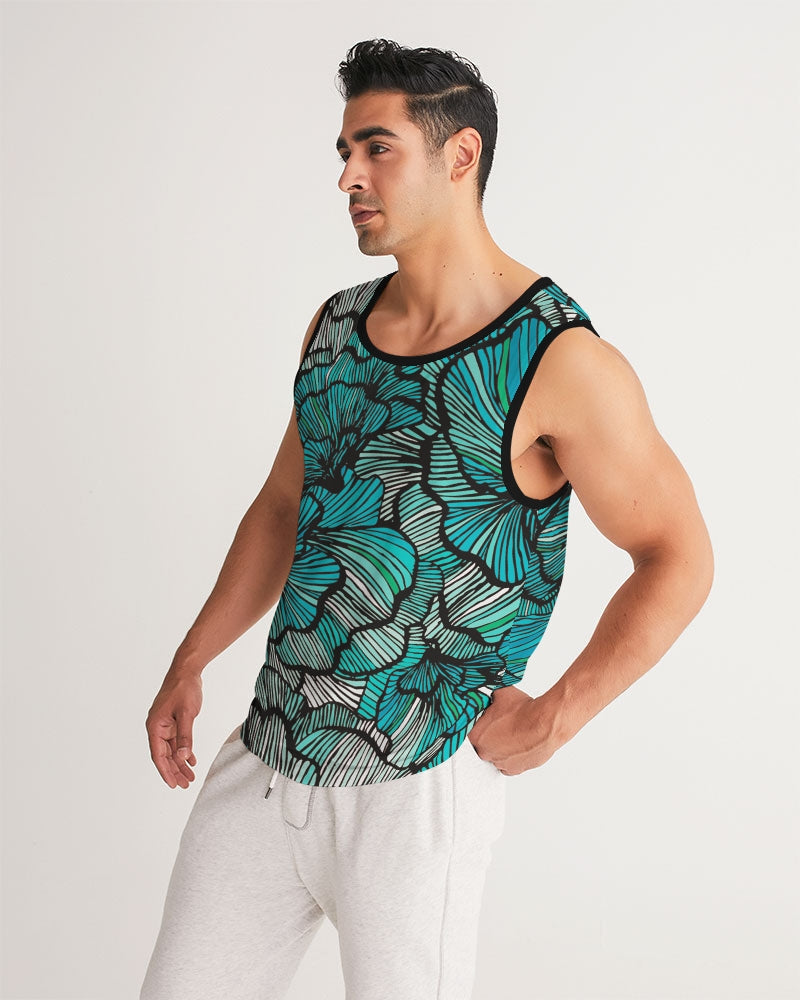 Sea Petal Swirls Men's Tank Top: Dive into Comfort & Style