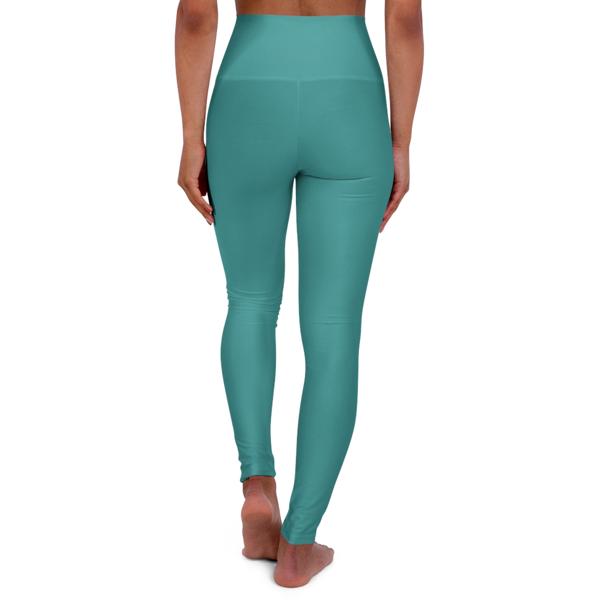 Women's High-Waisted Teal Green Fitness Leggings: Unleash Your Potential