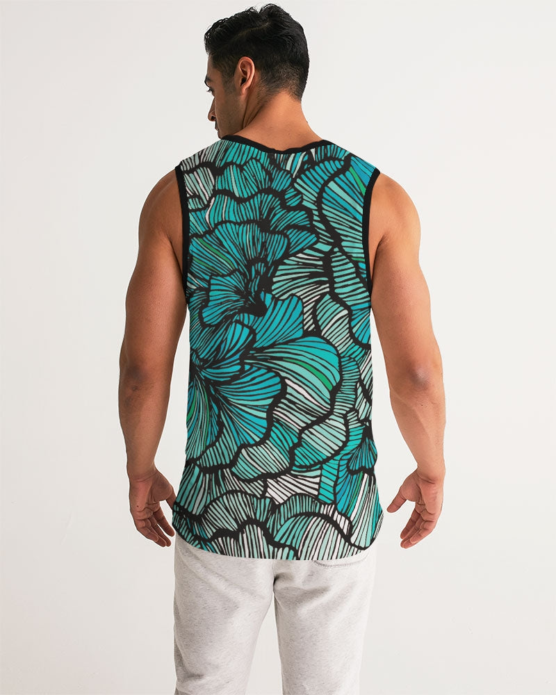 Sea Petal Swirls Men's Tank Top: Dive into Comfort & Style