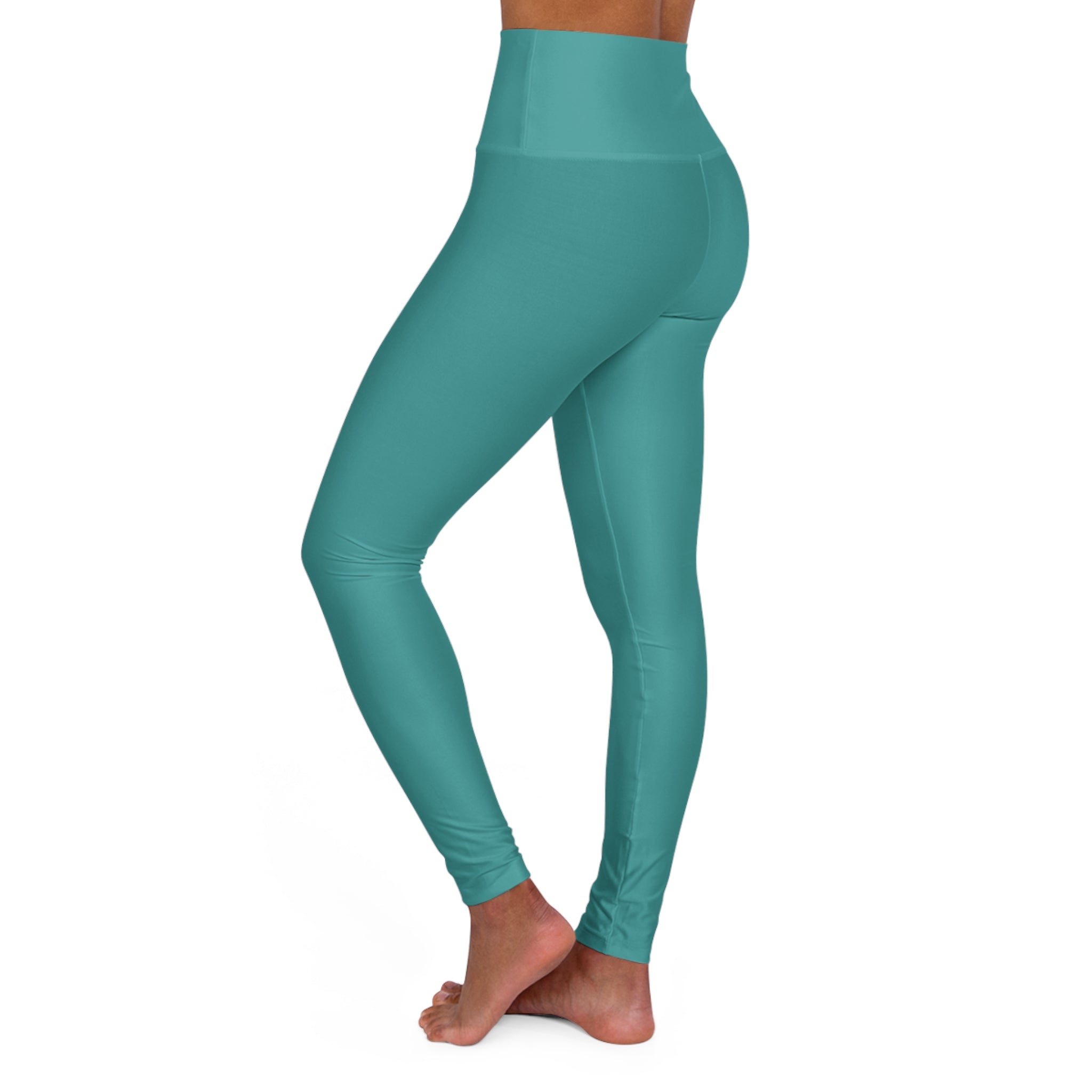 Women's High-Waisted Teal Green Fitness Leggings: Unleash Your Potential