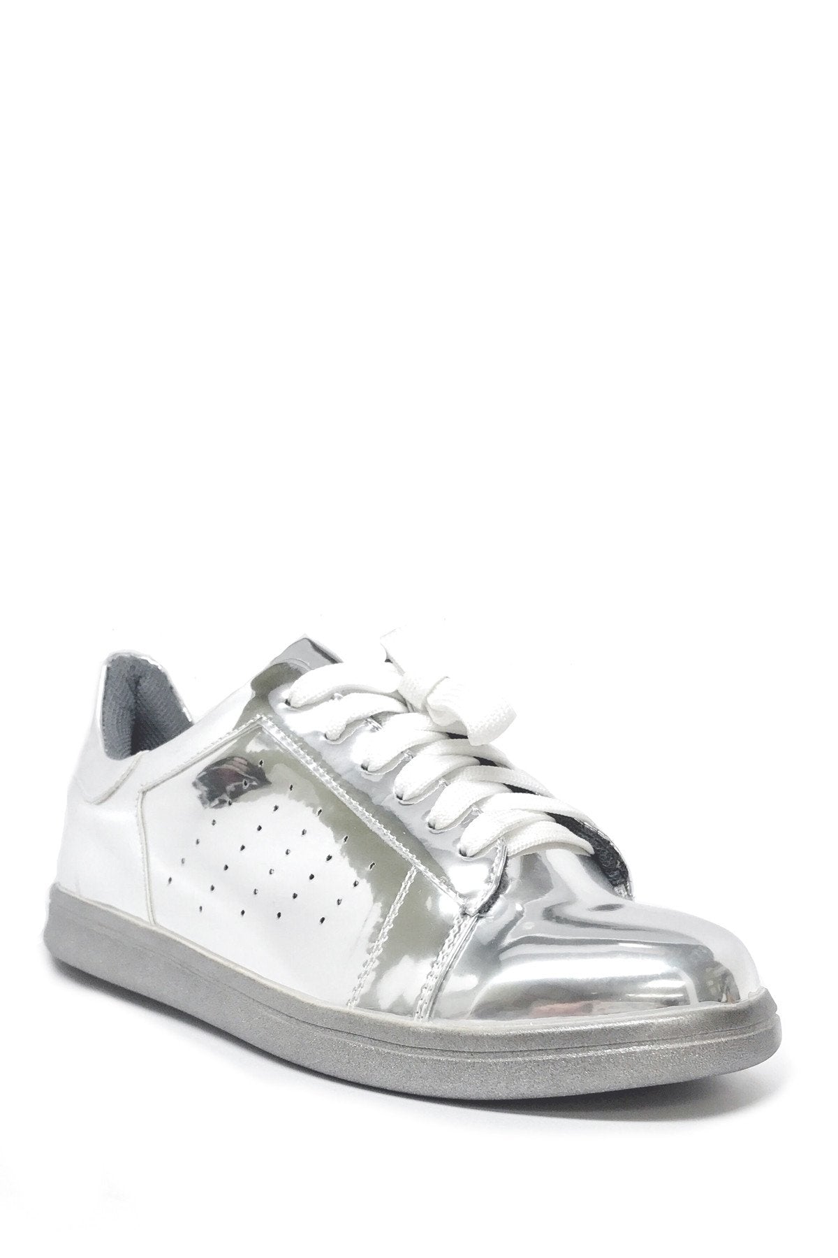 Sleek Metallic Mirror Sneakers: Elevate Your Style