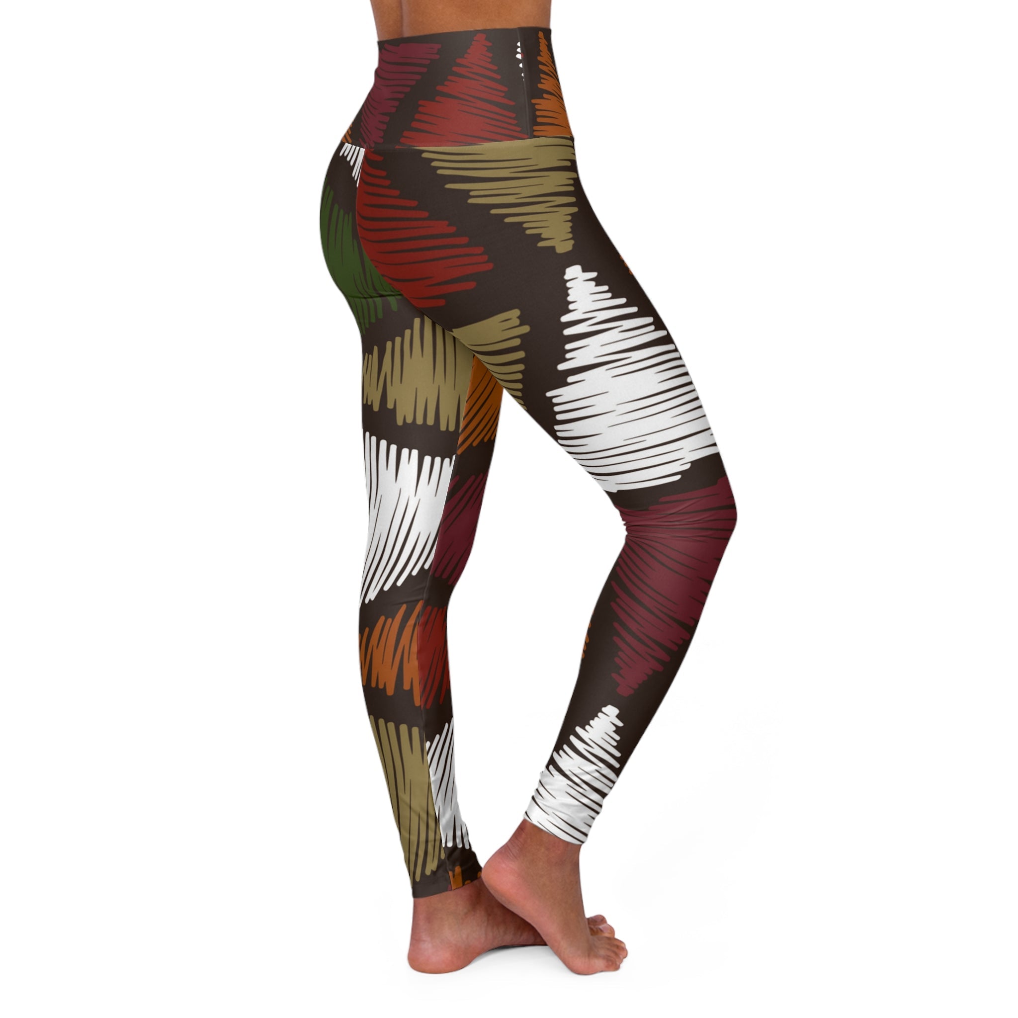 Womens High-waist Fitness Legging Yoga Pants, Multicolor Tribal