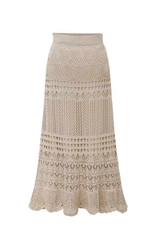 Crochet maxi skirt