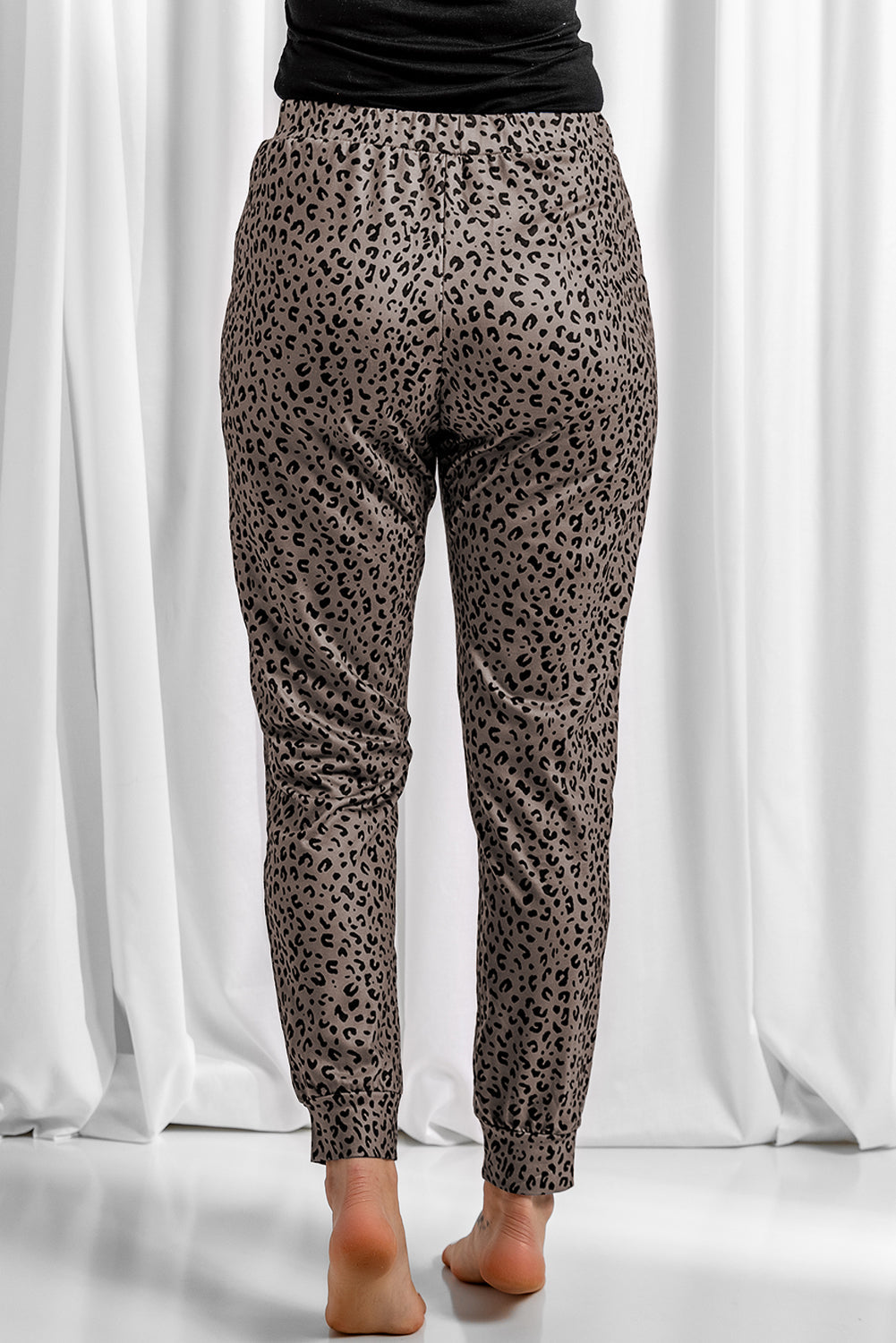 Black Breezy Leopard Joggers