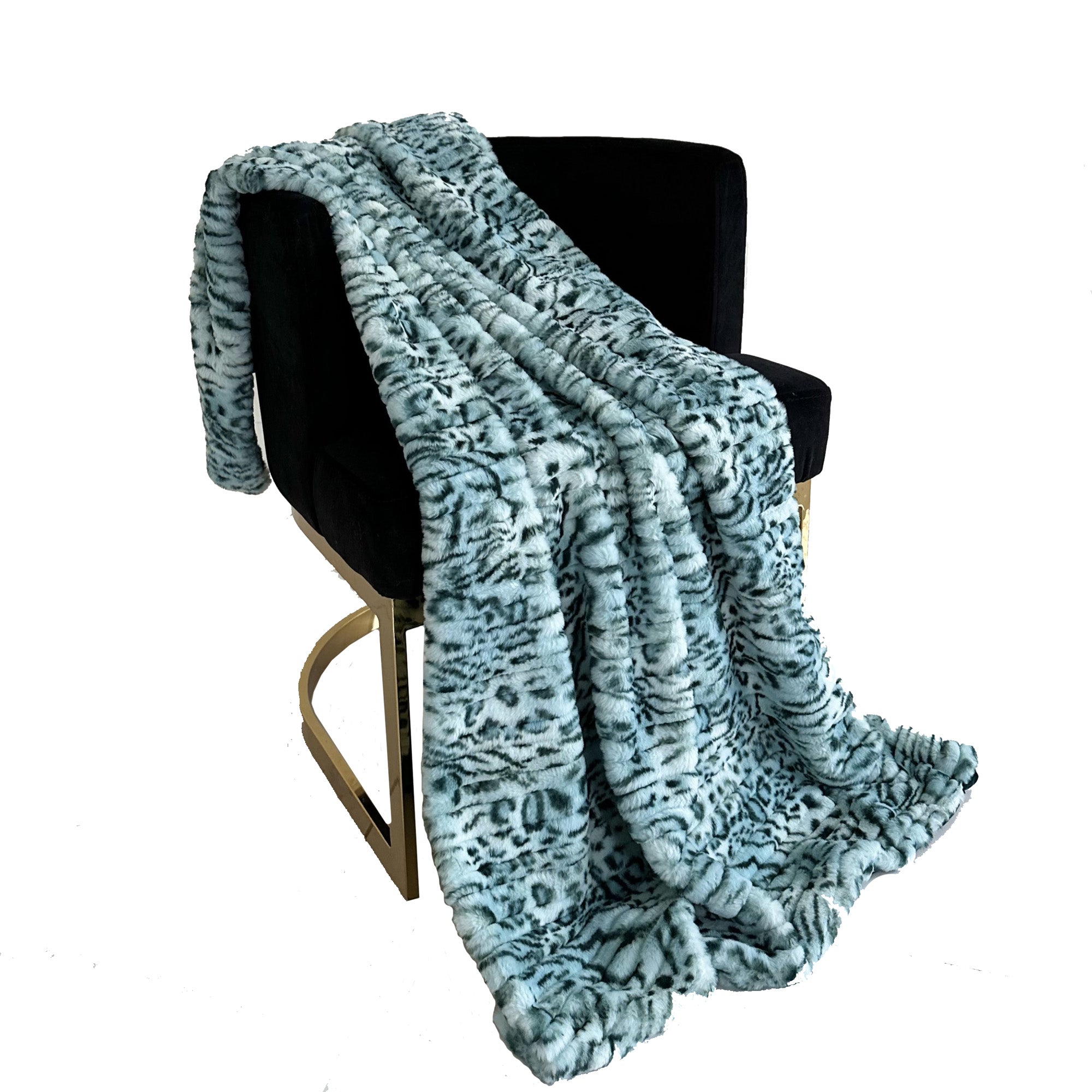 Green Luxe Lash Faux Fur Luxury Throw Blanket