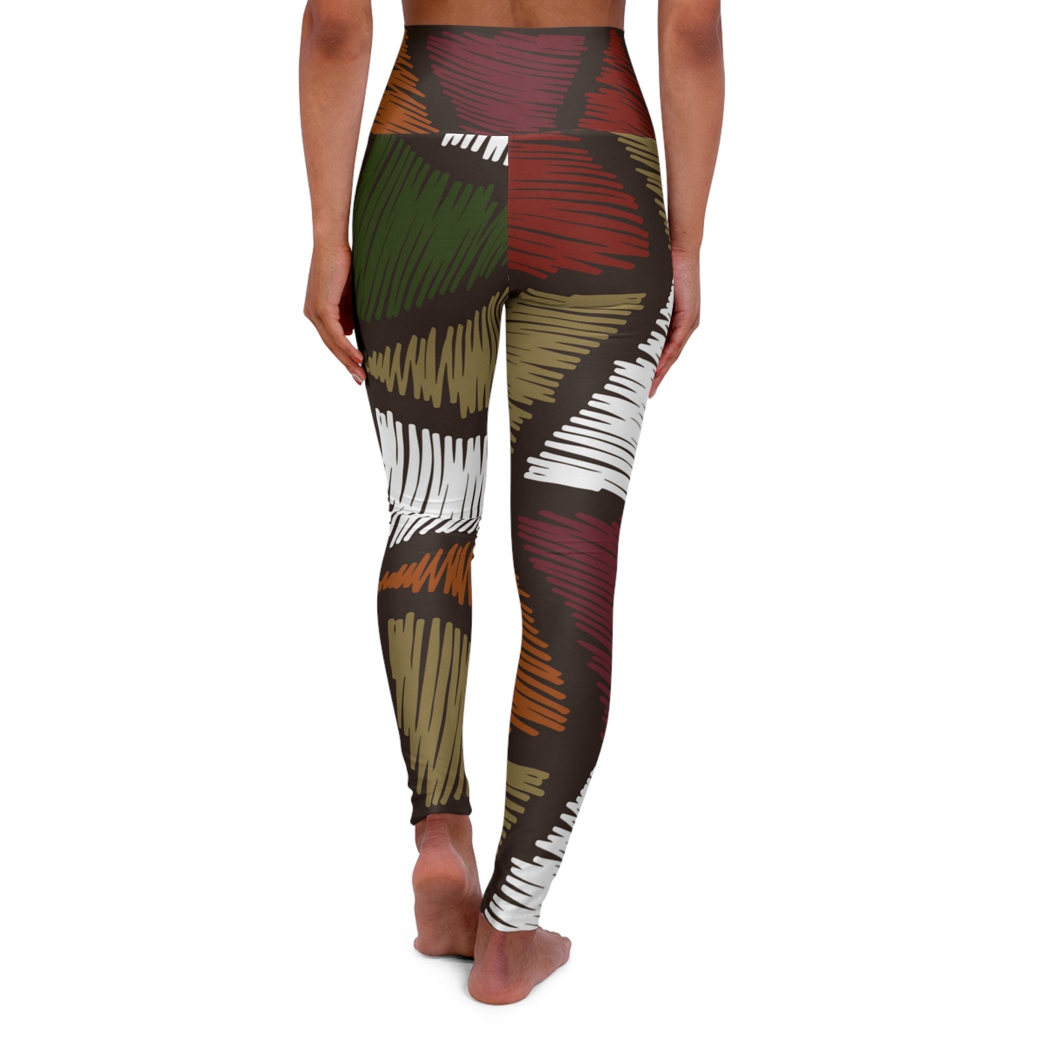 Womens High-waist Fitness Legging Yoga Pants, Multicolor Tribal