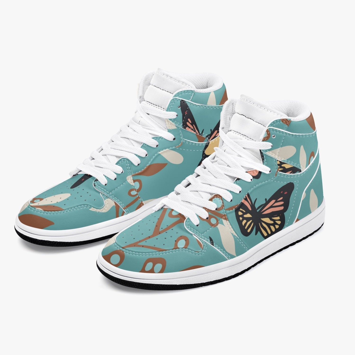 Jacki Easlick Butterfly High-Top Leather Sneakers