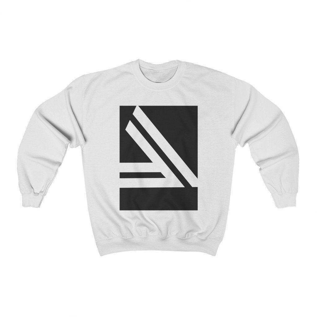 Classic Comfort, Modern Style: Men's Double Slanted Logo Crewneck