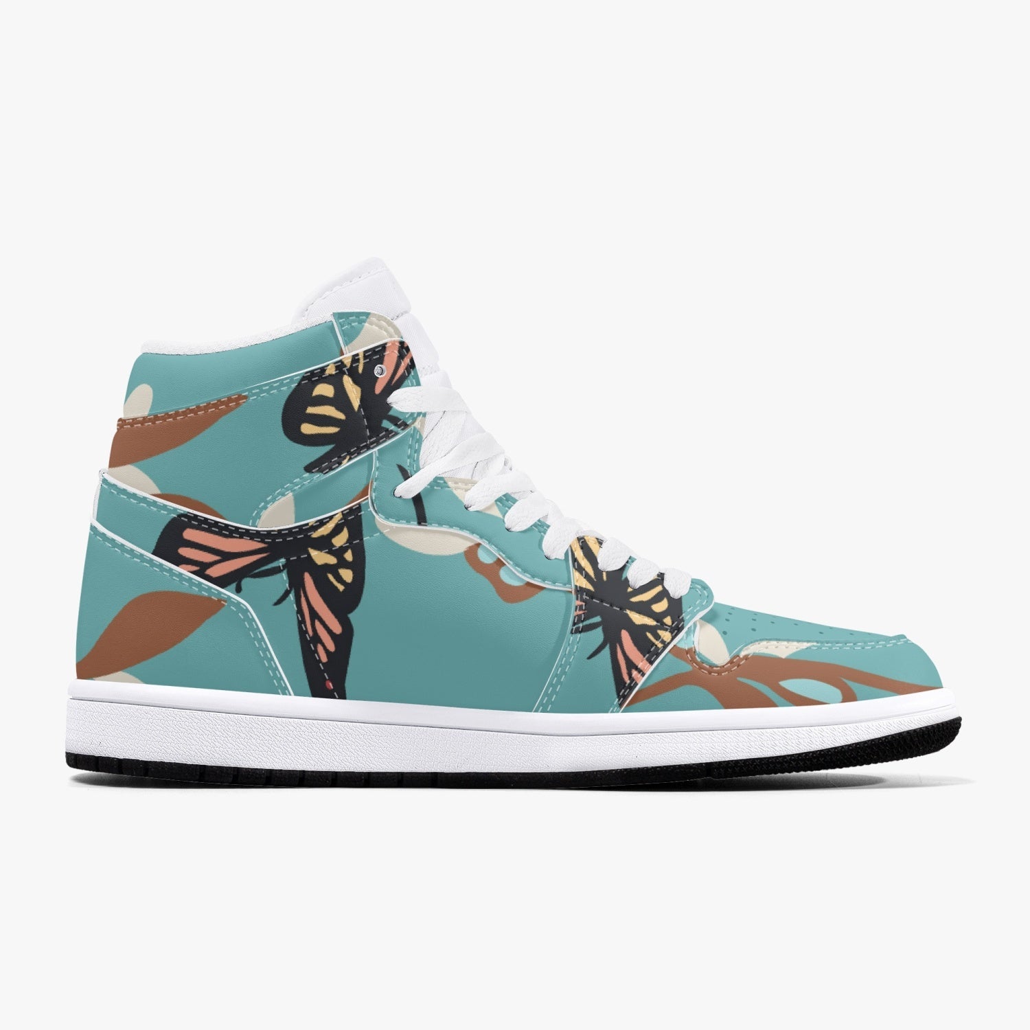 Jacki Easlick Butterfly High-Top Leather Sneakers