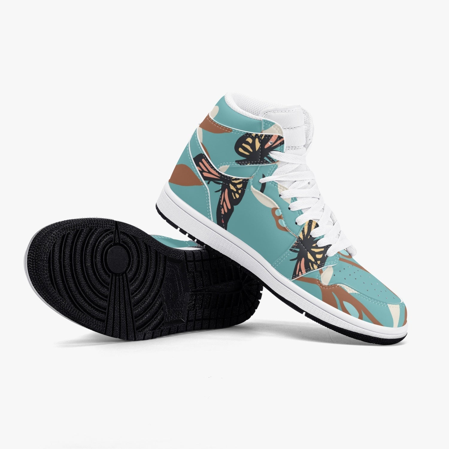 Jacki Easlick Butterfly High-Top Leather Sneakers