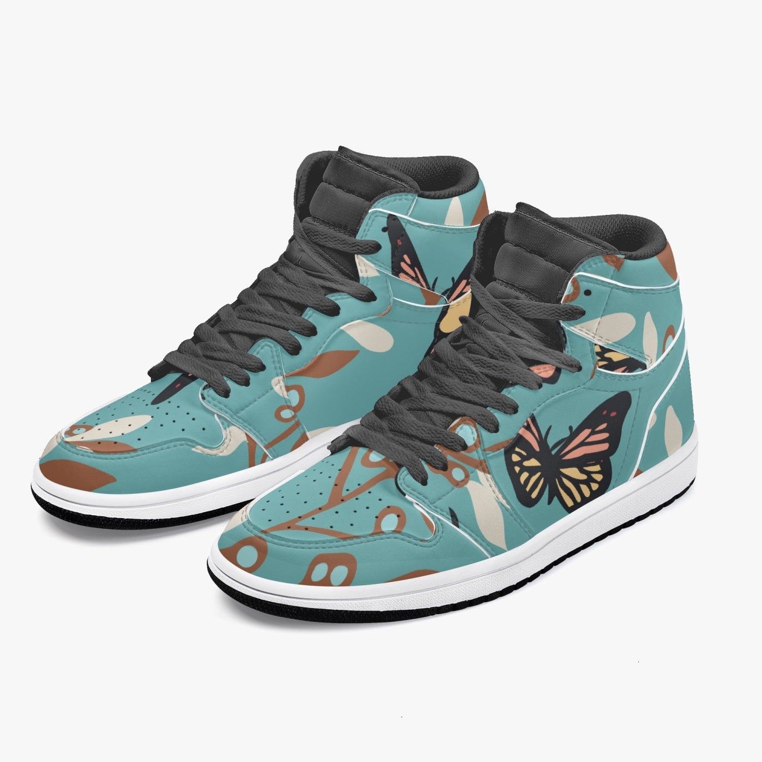 Jacki Easlick Butterfly High-Top Leather Sneakers