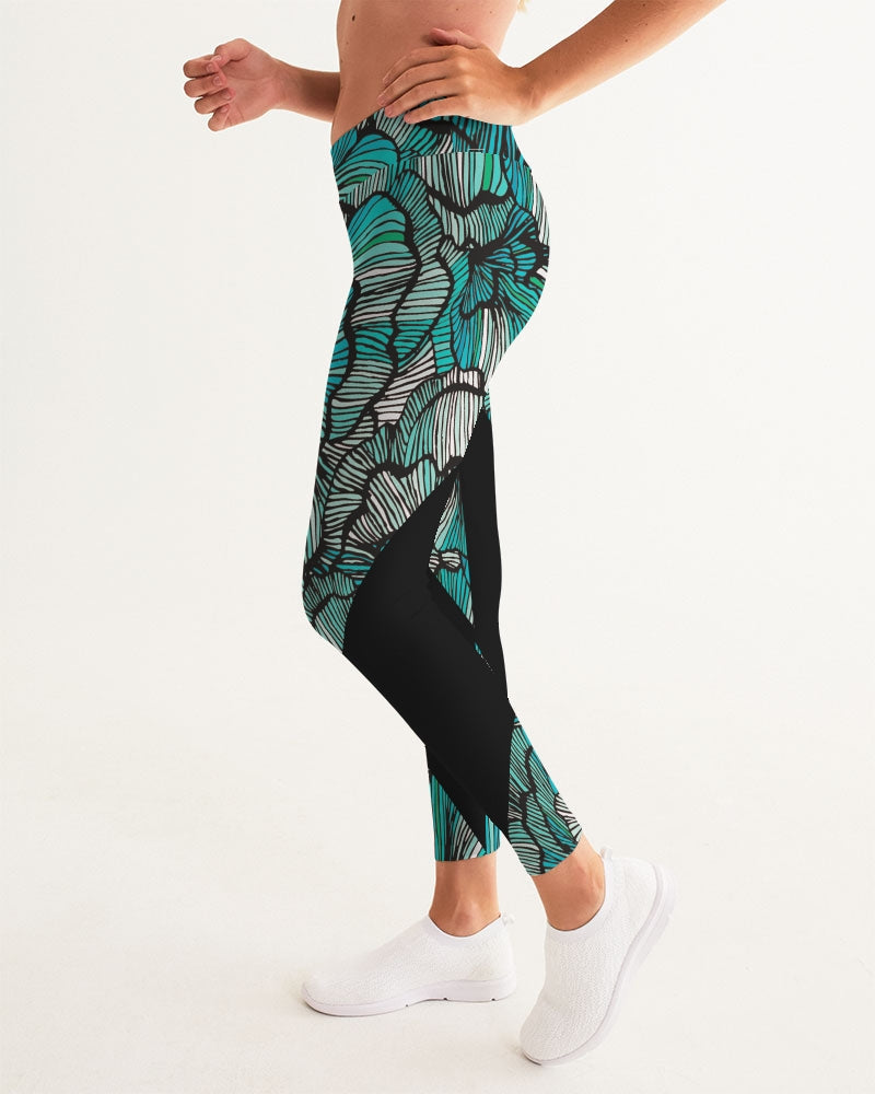 Sea Petal Swirls Women's Yoga Pants: Flow Freely in Style and Comfort