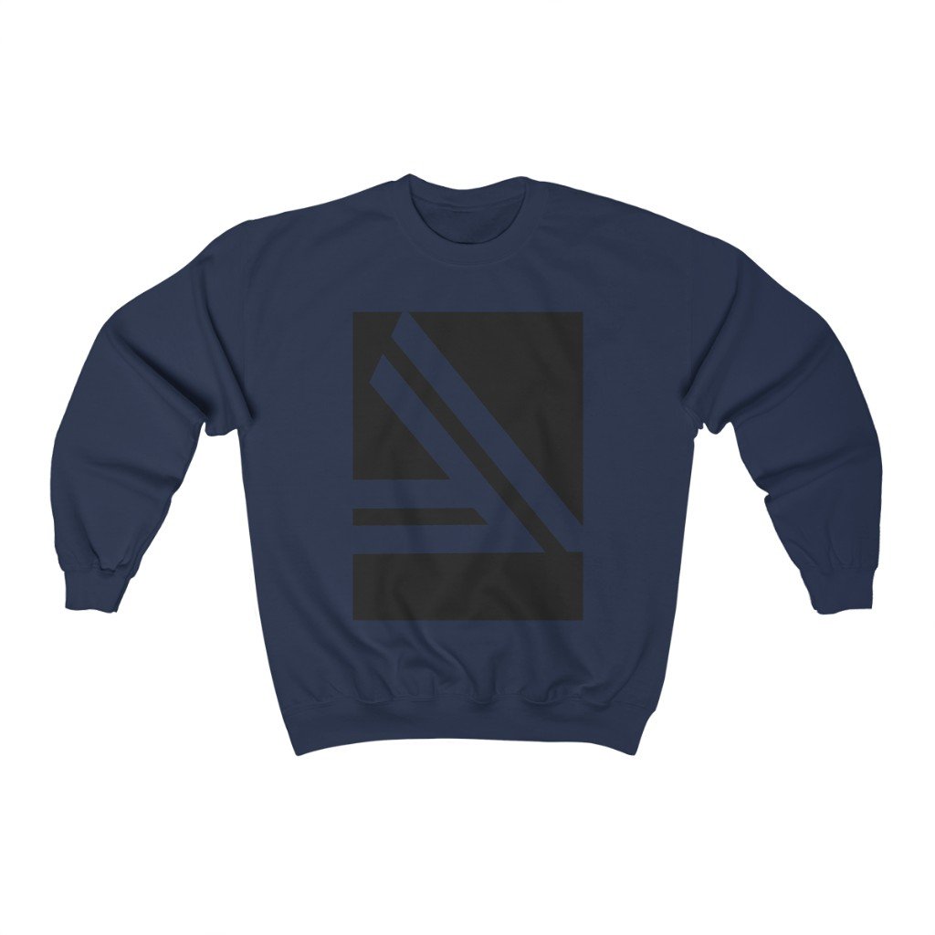 Classic Comfort, Modern Style: Men's Double Slanted Logo Crewneck