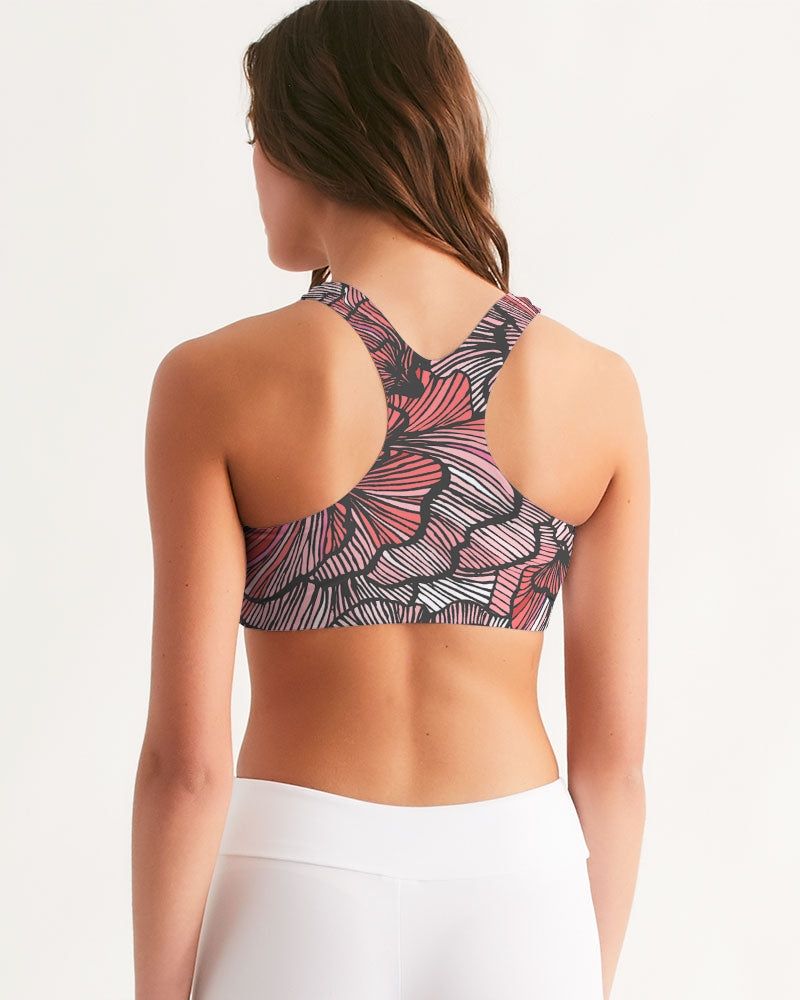 Petal Swirls Seamless Sports Bra: Blossom in Comfort & Support