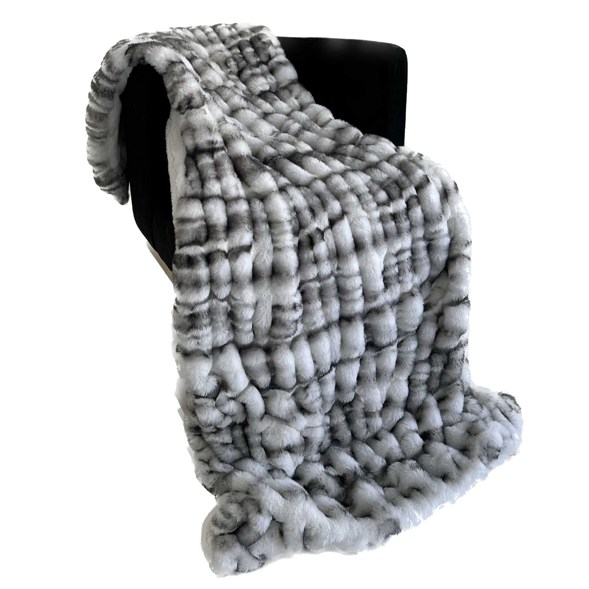 Off White Sherpa Faux Fur Luxury Throw Blanket