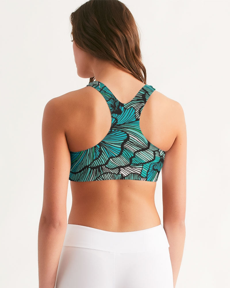 Sea Petal Swirls Seamless Sports Bra: Embrace Your Flow in Style & Comfort