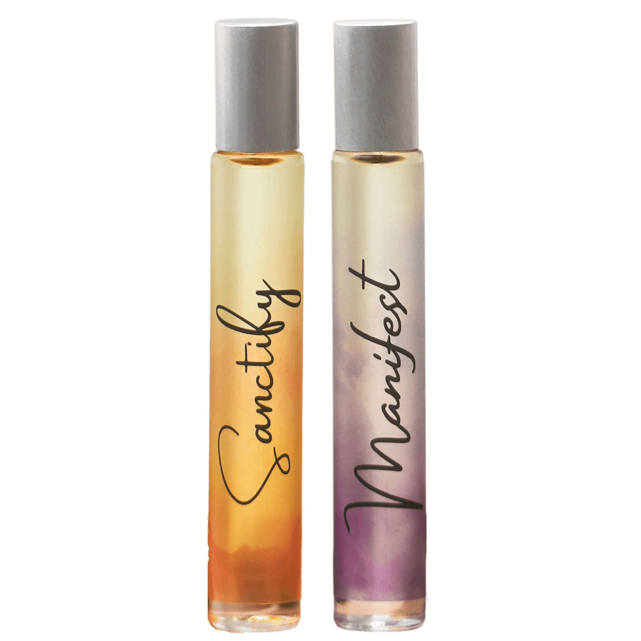 Reiki-Infused Rollerball Perfume Duo: Sanctify & Manifest Positive Energy