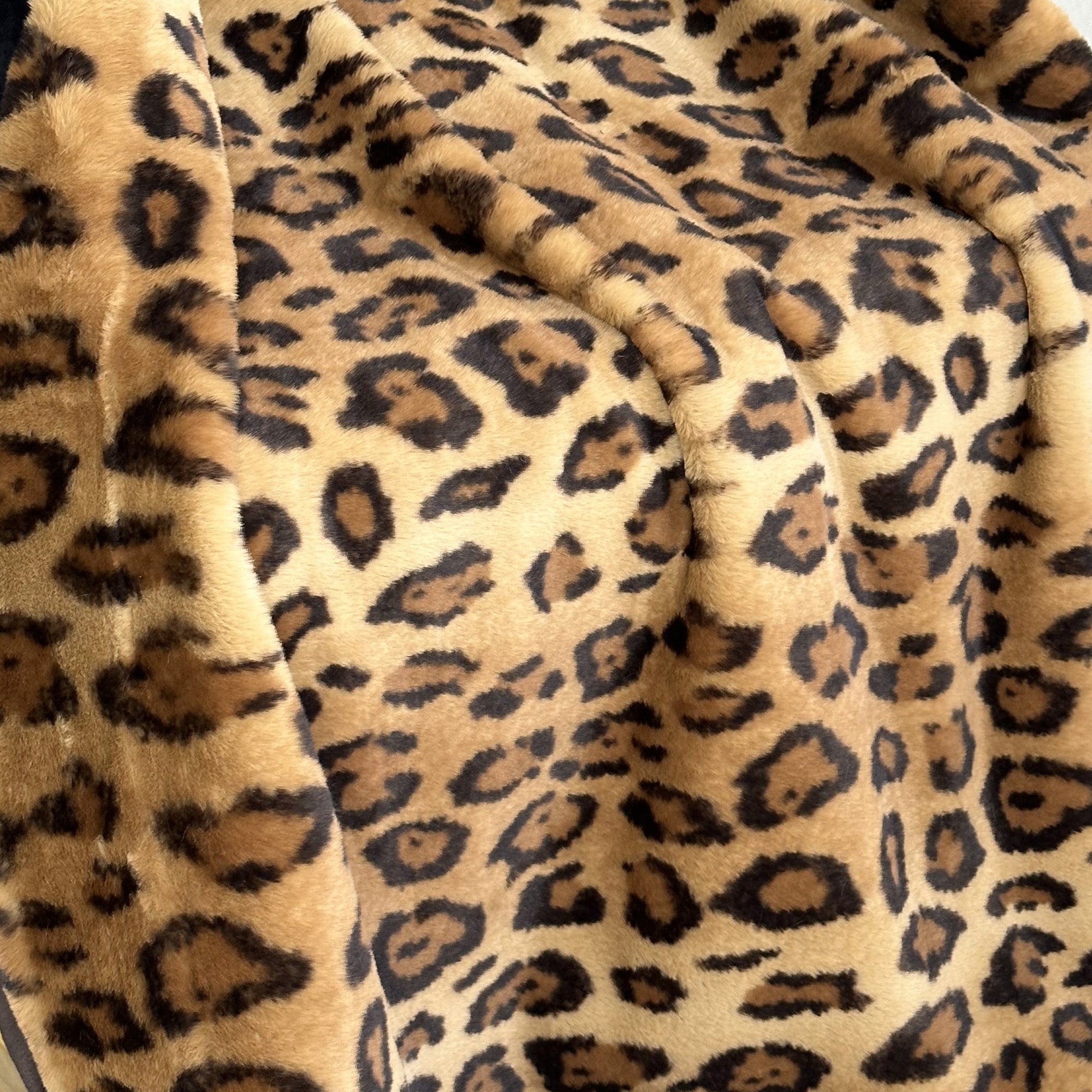 Brown Jaguar Faux Fur Luxury Throw Blanket