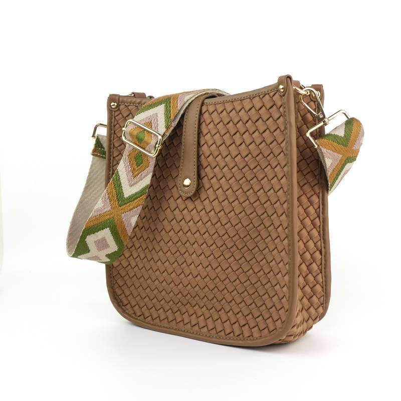 Lea Woven Neoprene Courier Bag: Customizable Style &amp; Effortless Organization