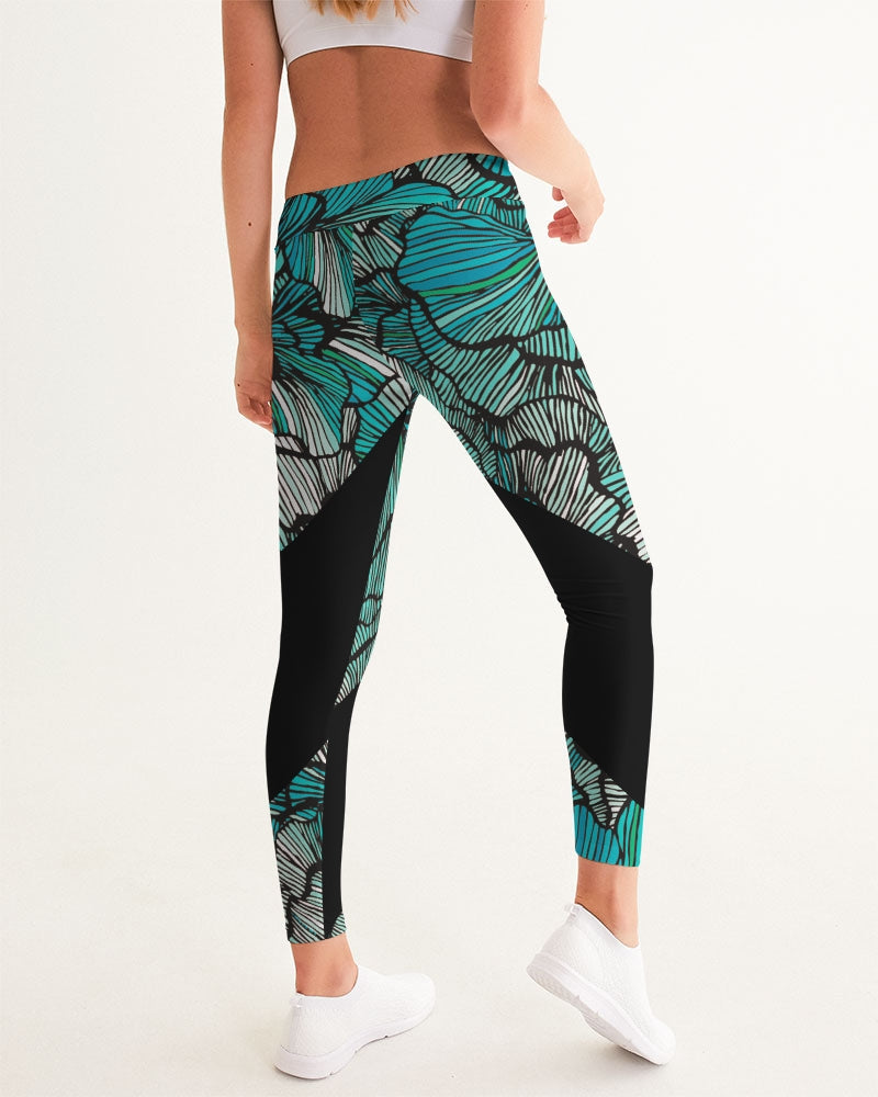 Sea Petal Swirls Women's Yoga Pants: Flow Freely in Style and Comfort