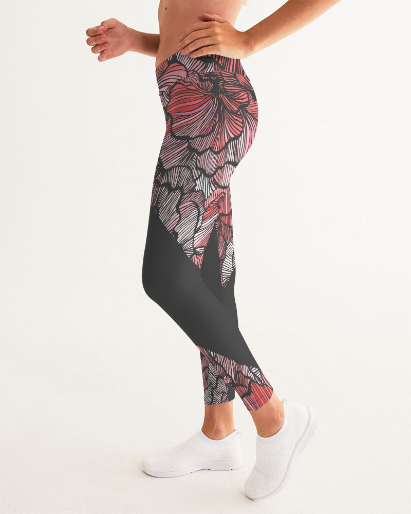 Petal Swirls Women's Yoga Pants: Bloom in Comfort & Style