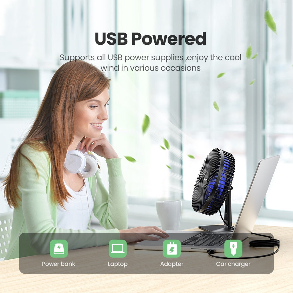 GAIATOP USB Desk Fan - Stay Cool and Comfortable Anywhere