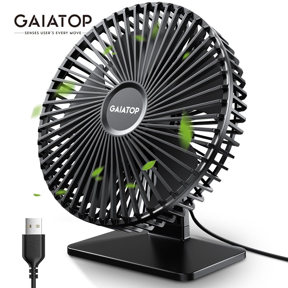 GAIATOP USB Desk Fan - Stay Cool and Comfortable Anywhere