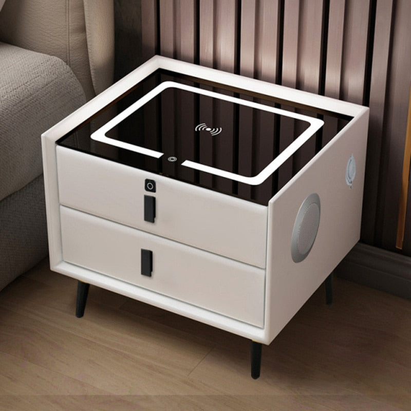 Smart Bedside Table with Wireless USB Charging Creative