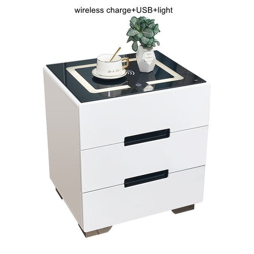 Smart Bedside Table with Wireless USB Charging Creative