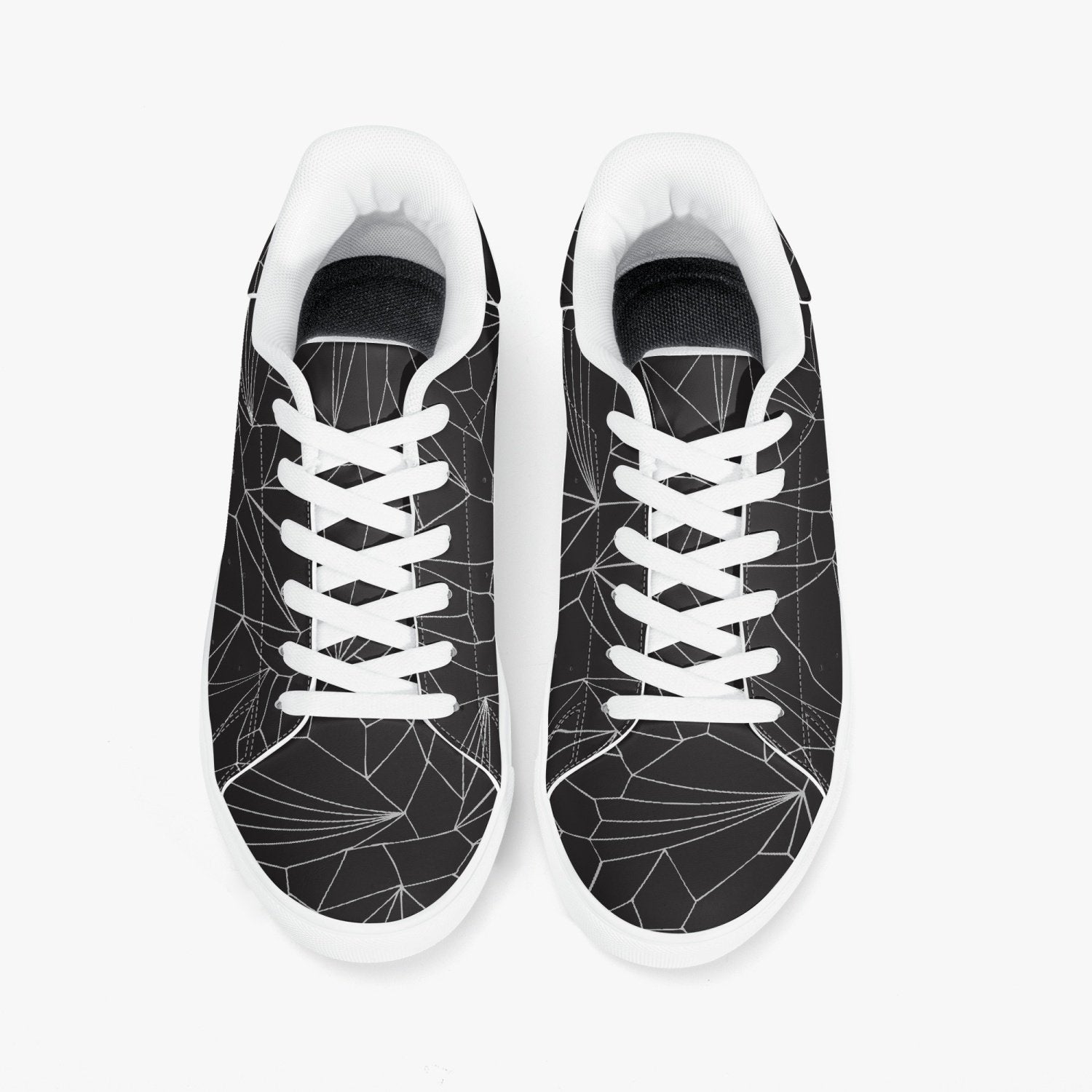 Jacki Easlick Architectural Print Low-Top Leather Sneakers