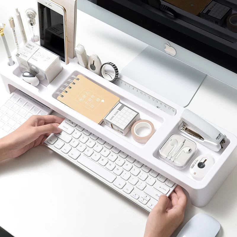 Office Stationery Pen Holder Desk Organizer: Wooden Desk Organizer with Drawer