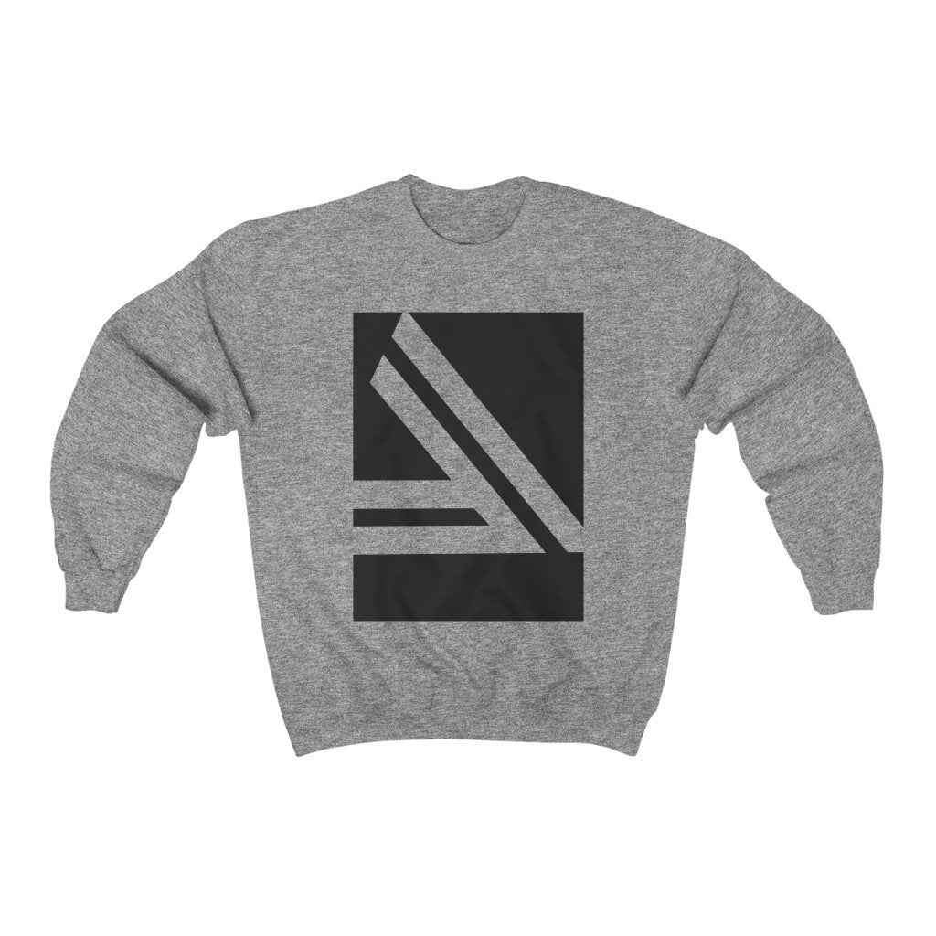 Classic Comfort, Modern Style: Men's Double Slanted Logo Crewneck