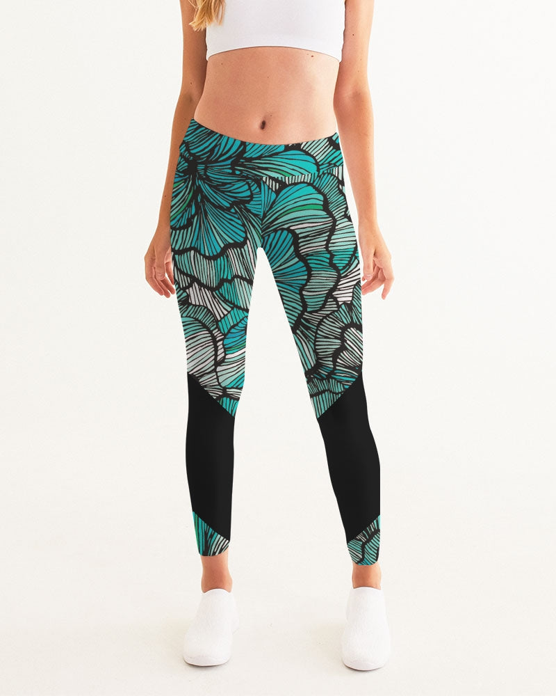 Sea Petal Swirls Women's Yoga Pants: Flow Freely in Style and Comfort