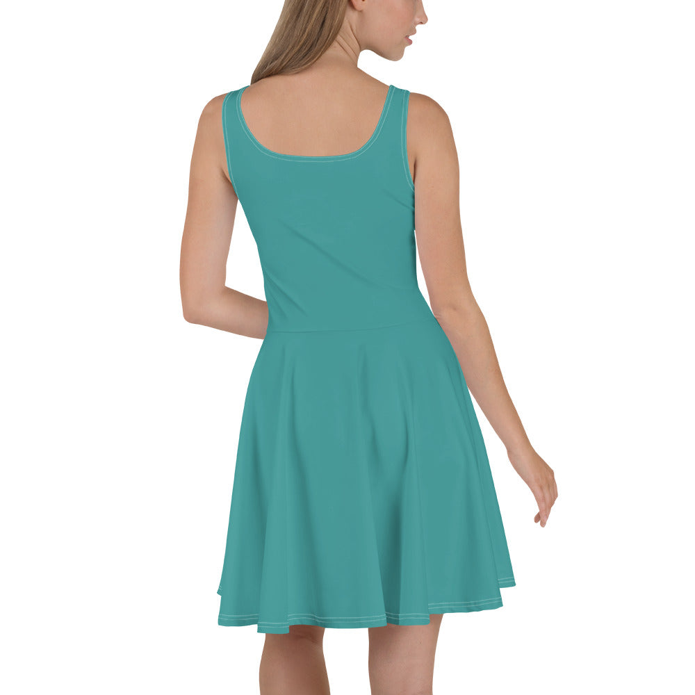 Womens Skater Dress, Teal Green 2