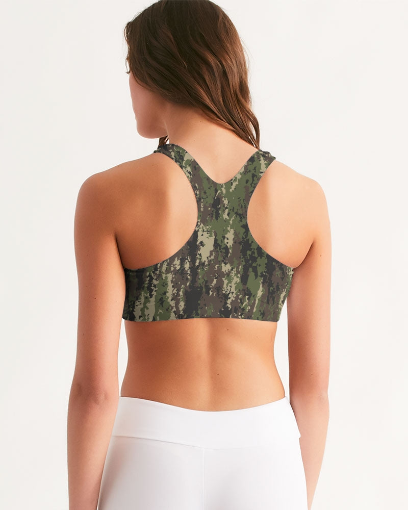 Graphic Camo Women's Seamless Sports Bra