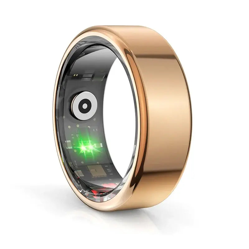 Smart Ring - "Elegant stainless steel smart ring with advanced health and fitness tracking features."