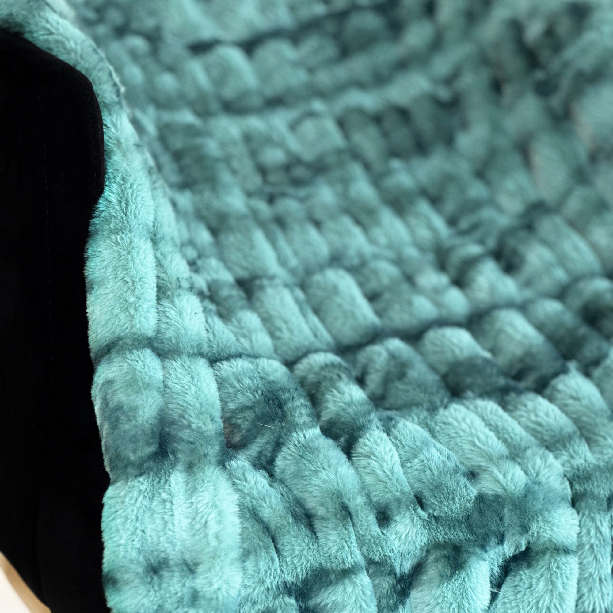 Teal Sherpa Faux Fur Luxury Throw Blanket