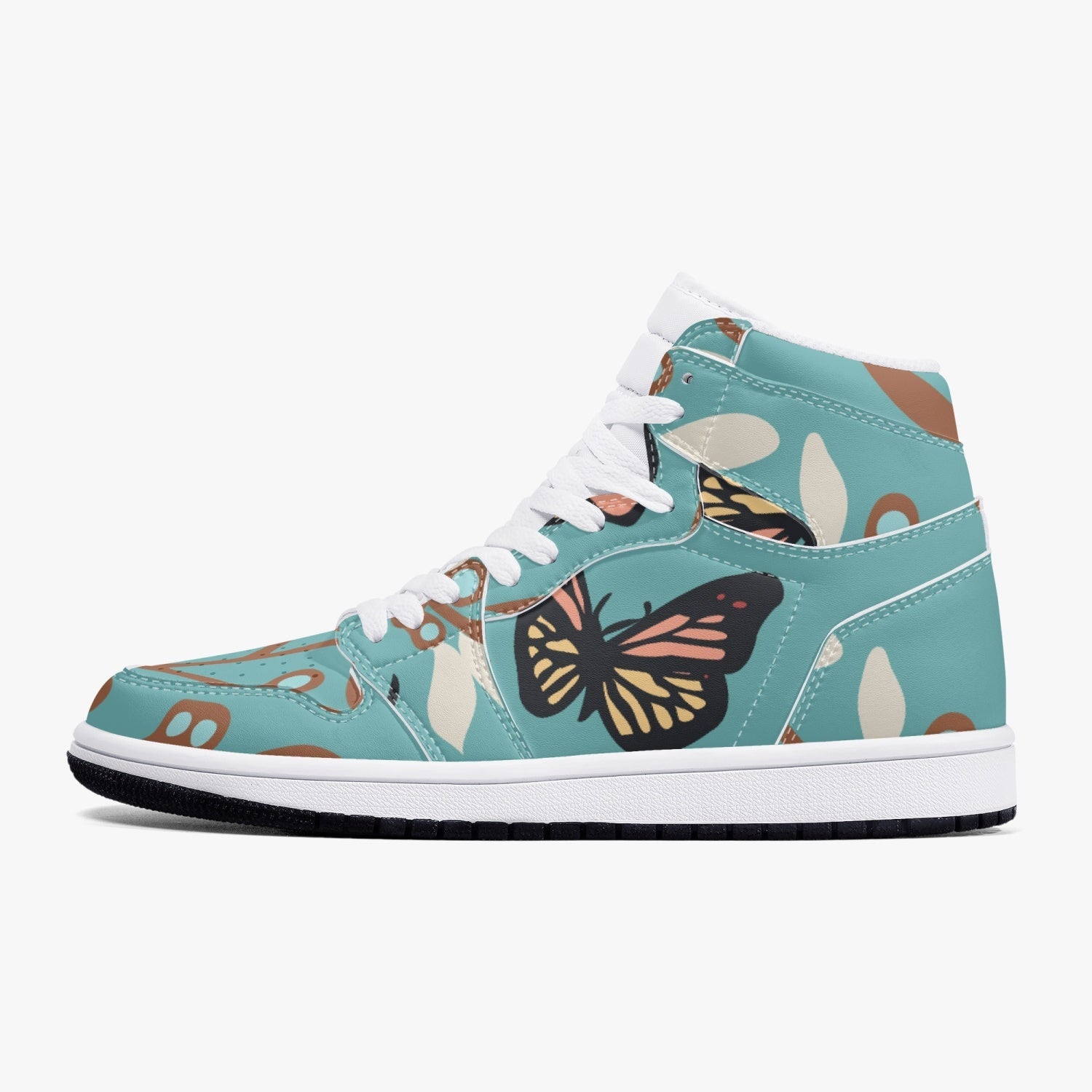 Jacki Easlick Butterfly High-Top Leather Sneakers