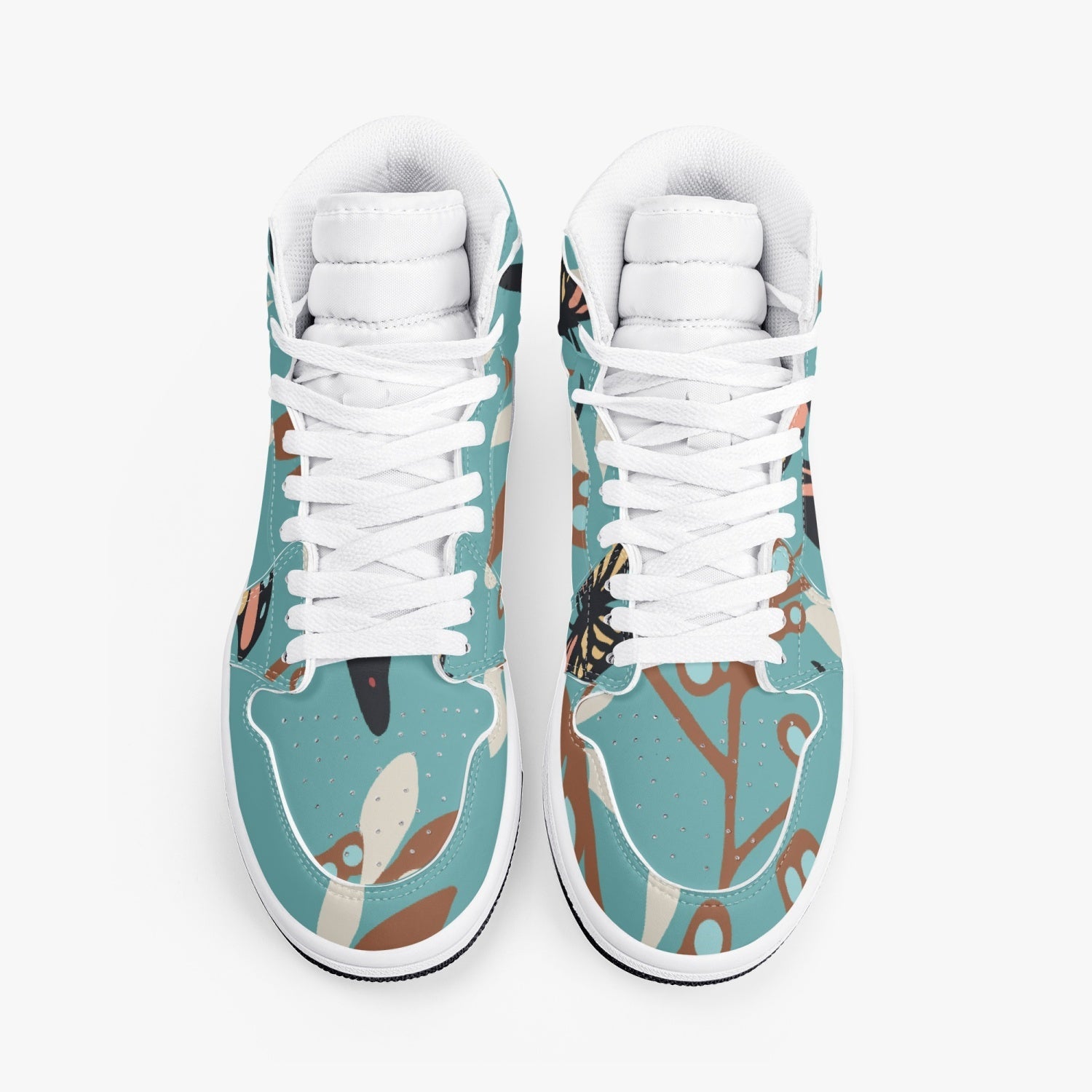 Jacki Easlick Butterfly High-Top Leather Sneakers