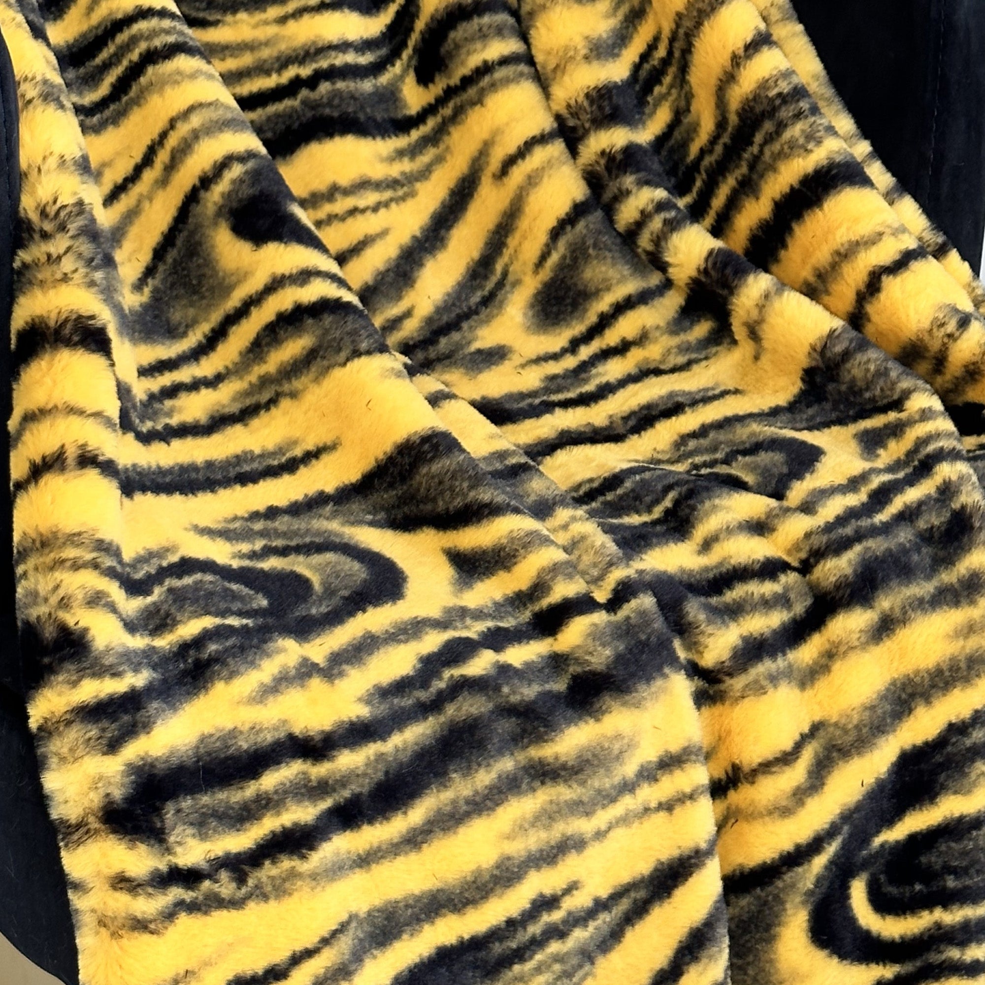 Yellow Galaxy Faux Fur Luxury Throw Blanket