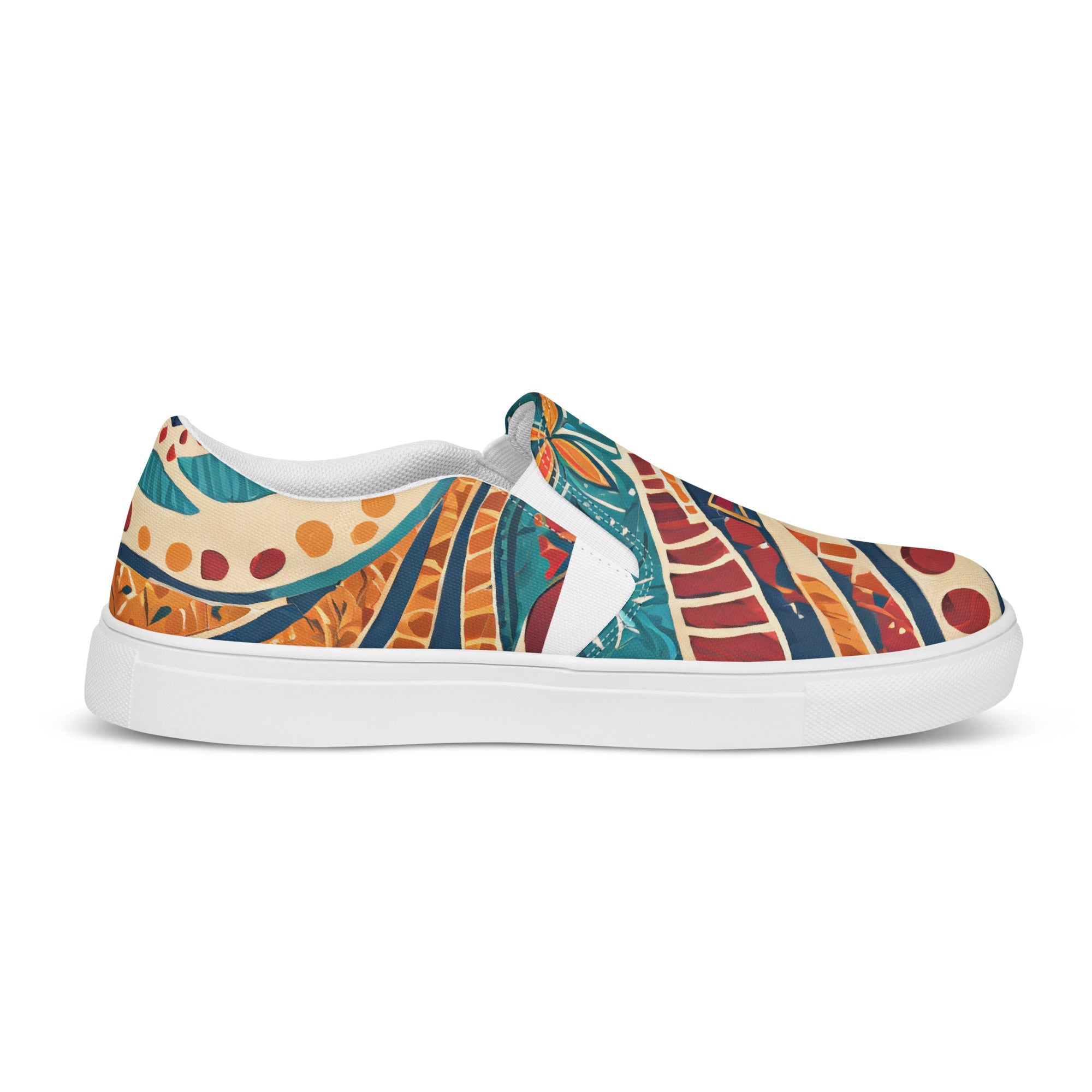 Men's Tropical Floral Slip-On Canvas Shoes: Effortless Style &amp; All-Day Comfort