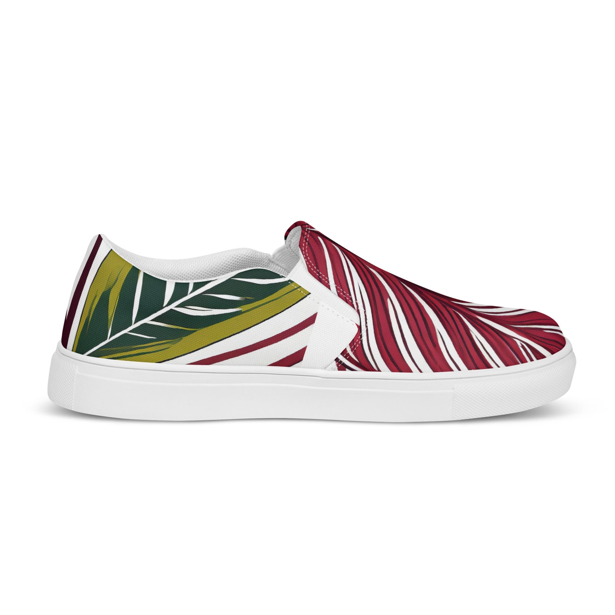 Men's Floral Line Art Slip-On Canvas Shoes (8331): Effortless Style &amp; All-Day Comfort