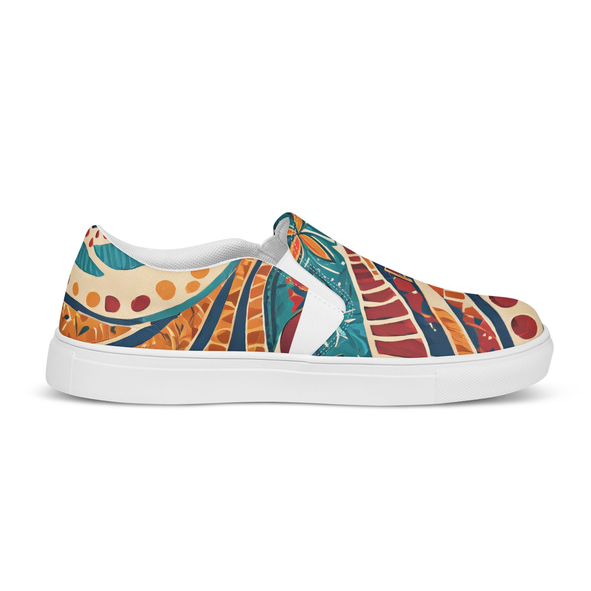 Men's Tropical Floral Slip-On Canvas Shoes: Effortless Style &amp; All-Day Comfort