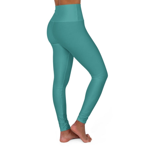 Women's High-Waisted Teal Green Fitness Leggings: Unleash Your Potential