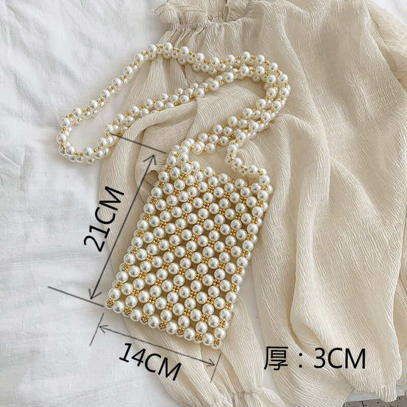 Mini Pearl Beaded Handmade Bags Vintage