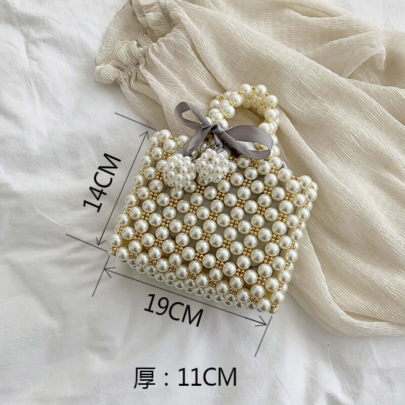 Mini Pearl Beaded Handmade Bags Vintage